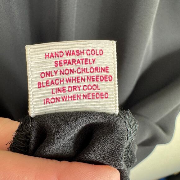 Pinky Black Chiffon Sleeveless Racerback Lace Lightweight Lined Y2K Blouse Sz XL - Picture 7 of 7